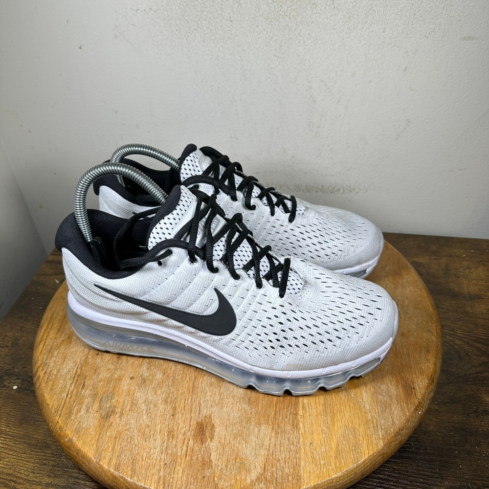 Nike Air Max 2017 Mens Running Shoes White Black 849559-100 Size 7.5